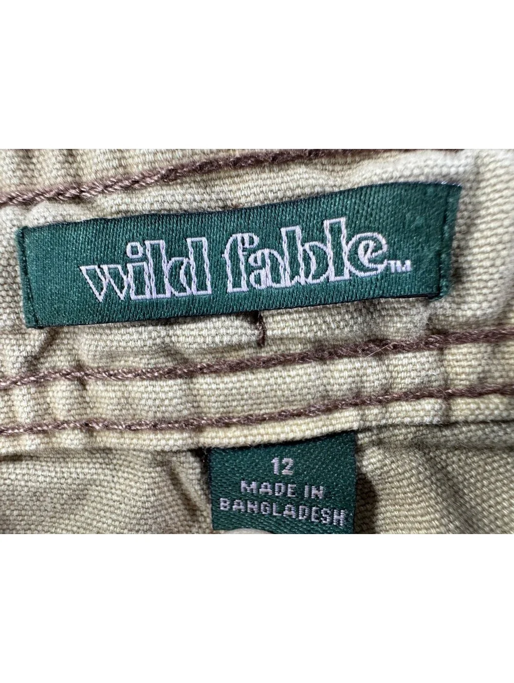 Wild Fable Womens Wild Fable Size 12 Brown Mid-Rise Carpenter Pants w Drawstring